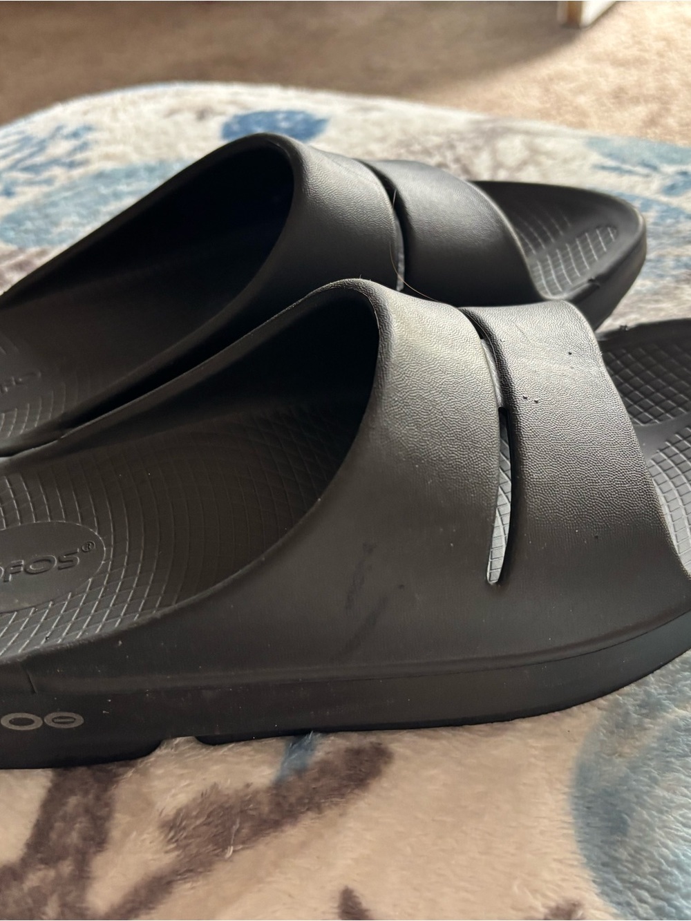 OOFOS Black Women's Slide Sandals